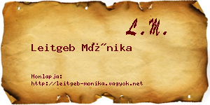 Leitgeb Mónika névjegykártya